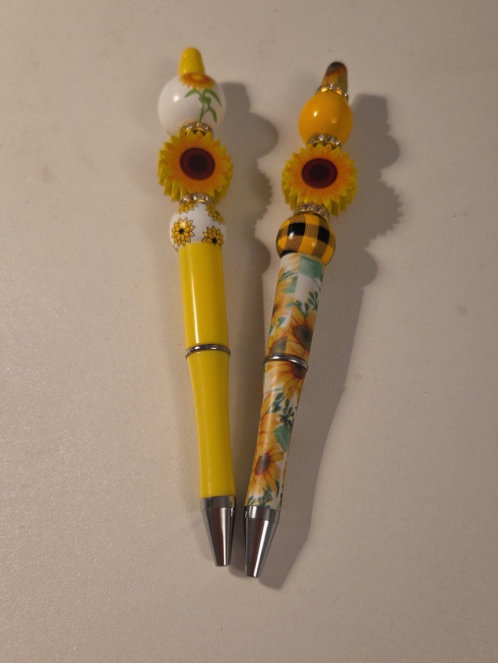 Bundle Of 2 Sunflower Decorative Ballpoint Pen - Yellow